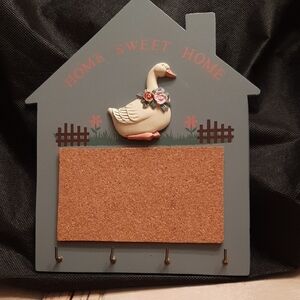 Gray Home Sweet Home Wall Decor with Duck Design